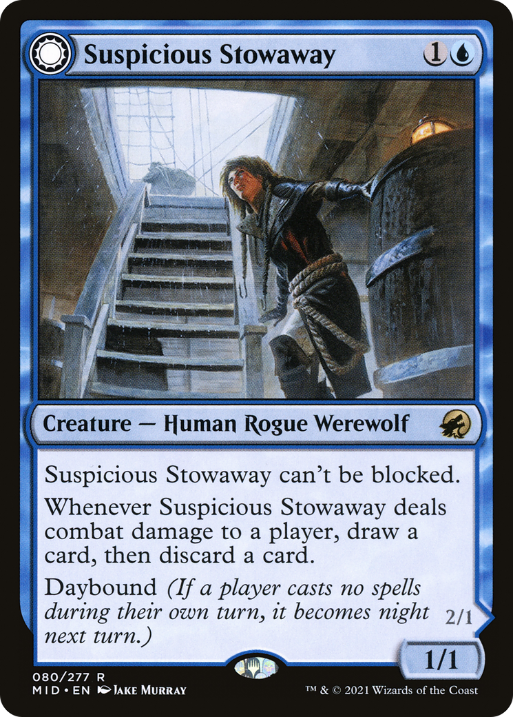 Suspicious Stowaway // Seafaring Werewolf [Innistrad: Midnight Hunt] | Silver Goblin