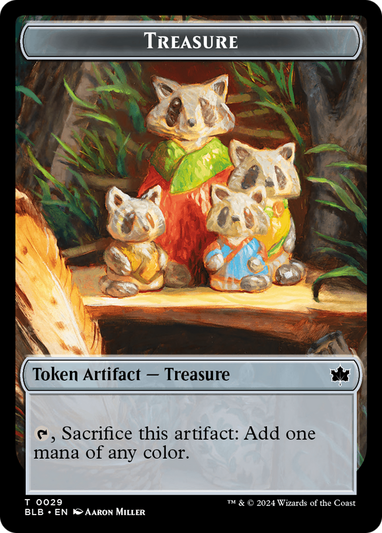 Rabbit // Treasure Double-Sided Token [Bloomburrow Tokens] | Silver Goblin