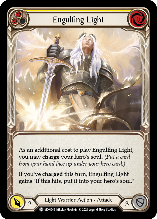 Engulfing Light (Yellow) [MON049-RF] (Monarch)  1st Edition Rainbow Foil | Silver Goblin