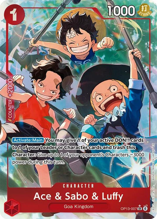 Ace & Sabo & Luffy (Alternate Art) (OP13-007) Foil