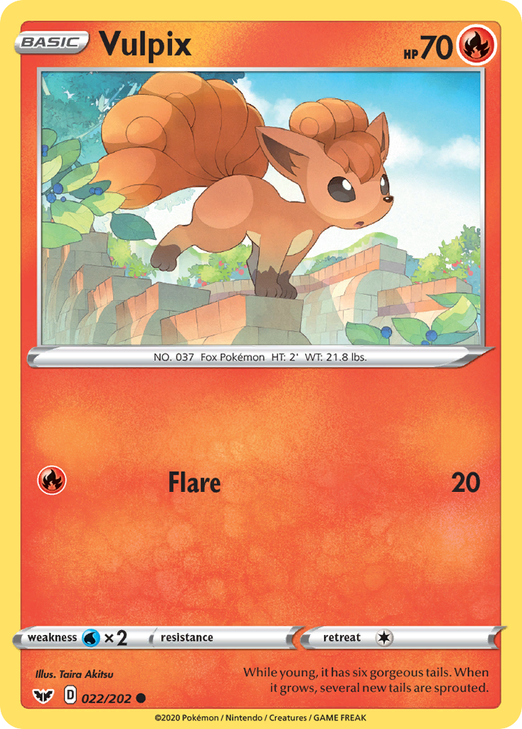 Vulpix (022/202) [Sword & Shield: Base Set] | Silver Goblin