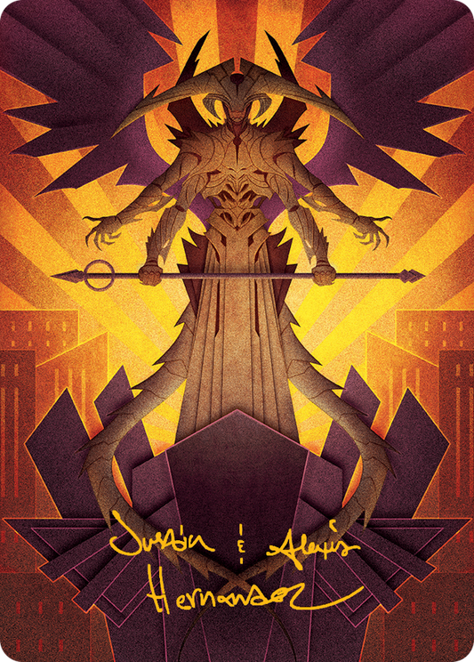 Atraxa, Praetors' Voice Art Card (Gold-Stamped Signature) [March of the Machine Art Series] Foil