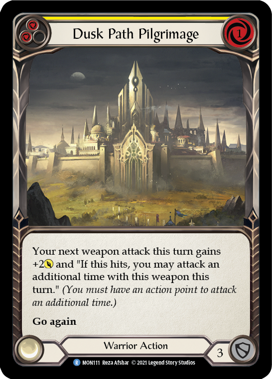 Dusk Path Pilgrimage (Yellow) [MON111] (Monarch)  1st Edition Normal | Silver Goblin