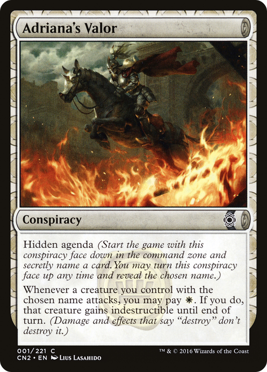 Adriana's Valor (001) Foil - Conspiracy: Take the Crown