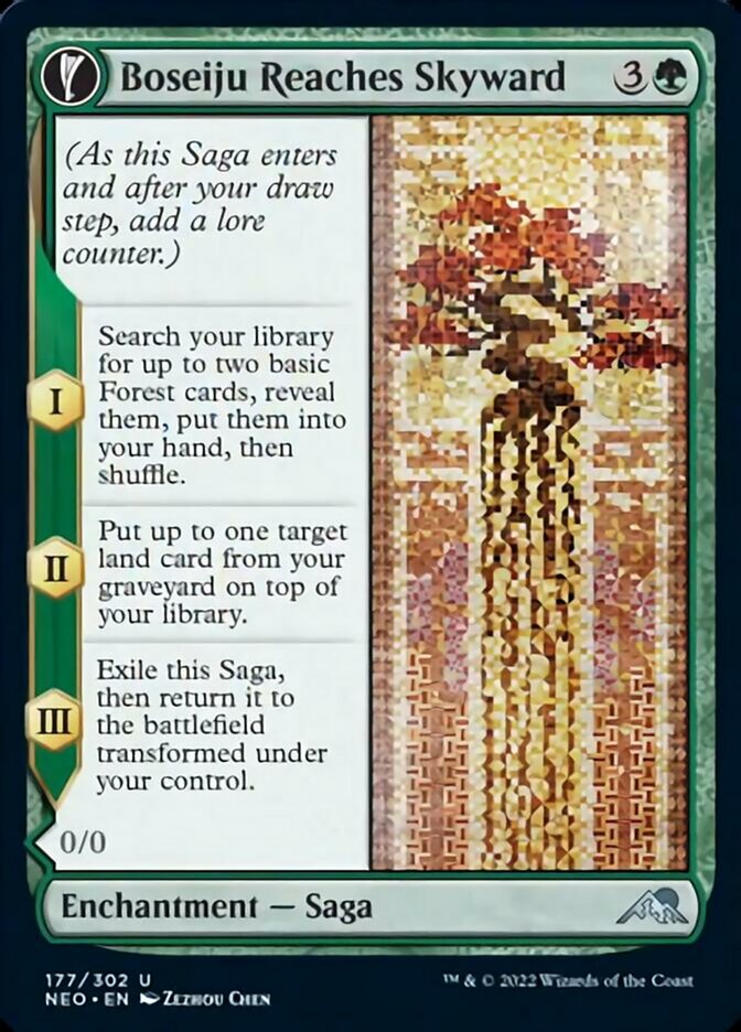 Boseiju Reaches Skyward // Branch of Boseiju [Kamigawa: Neon Dynasty] Foil