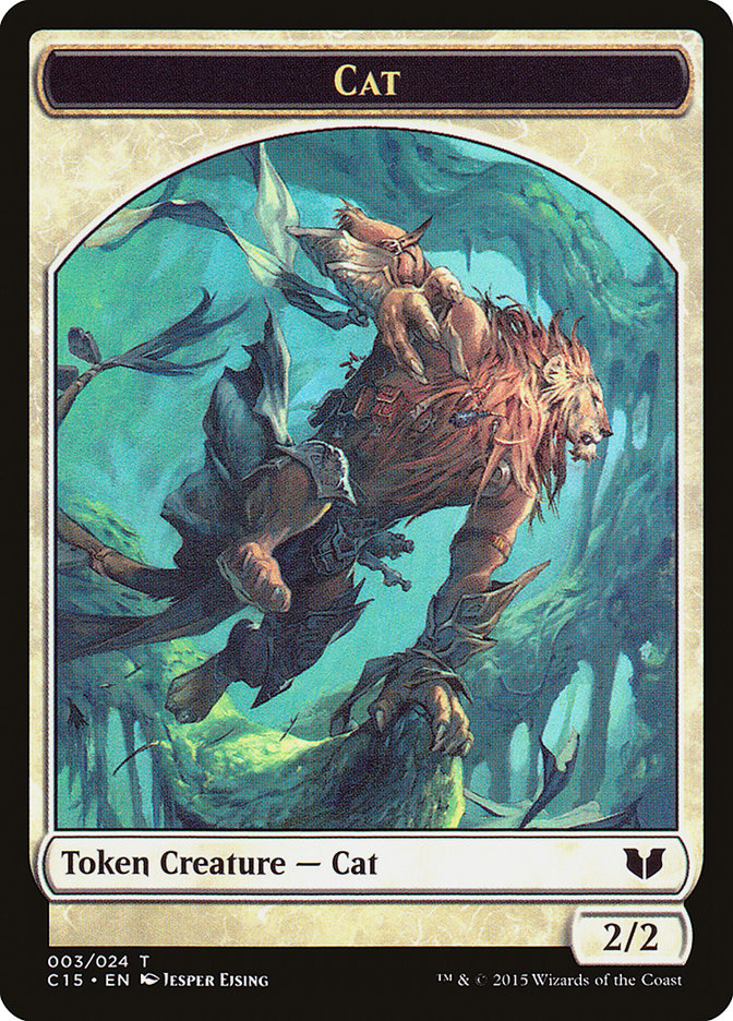 Cat // Zombie Double-Sided Token [Commander 2015 Tokens] | Silver Goblin