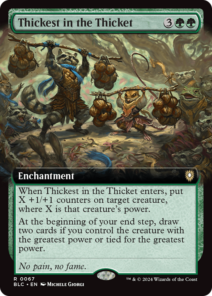 Thickest in the Thicket (Extended Art) [Bloomburrow Commander] | Silver Goblin