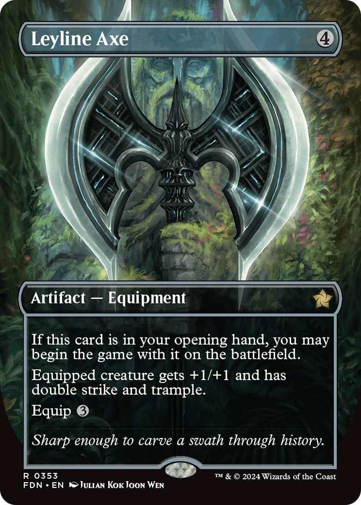 Leyline Axe (Borderless) [Foundations] Foil