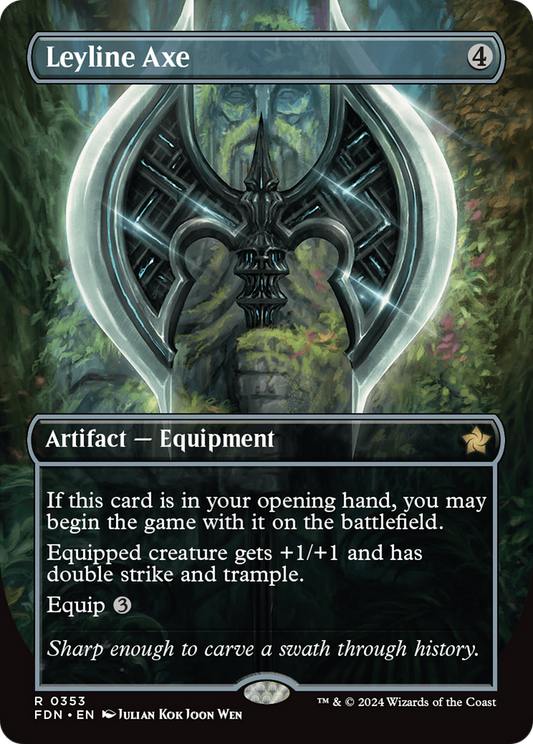 Leyline Axe (Borderless) [Foundations] Foil