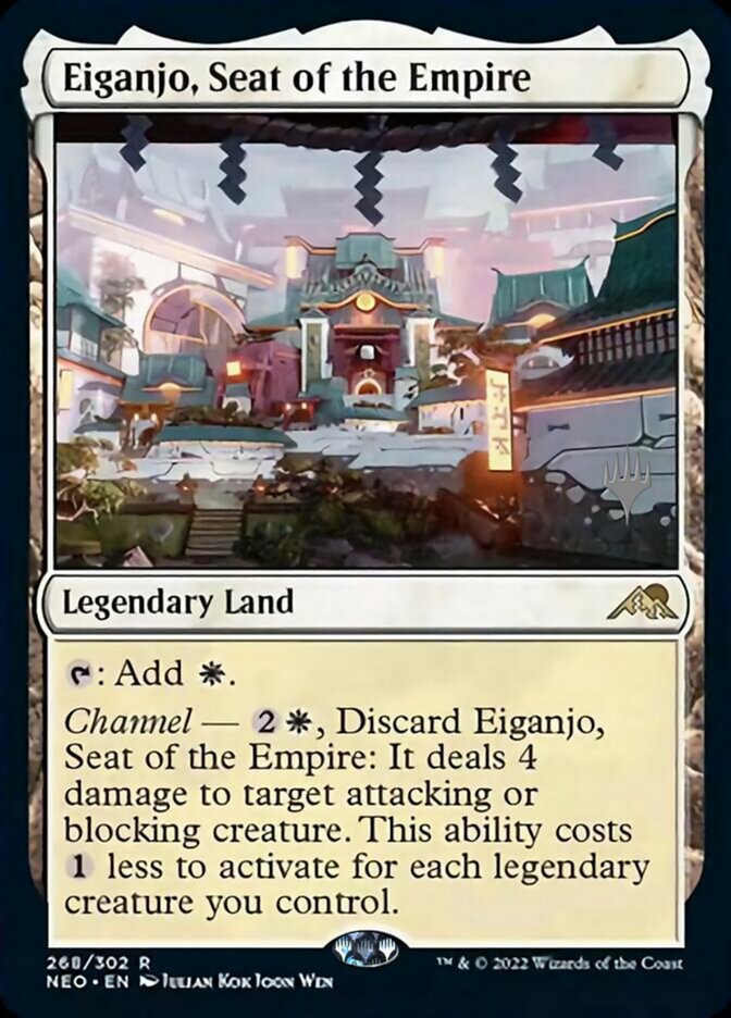 Eiganjo, Seat of the Empire (Promo Pack) [Kamigawa: Neon Dynasty Promos] | Silver Goblin