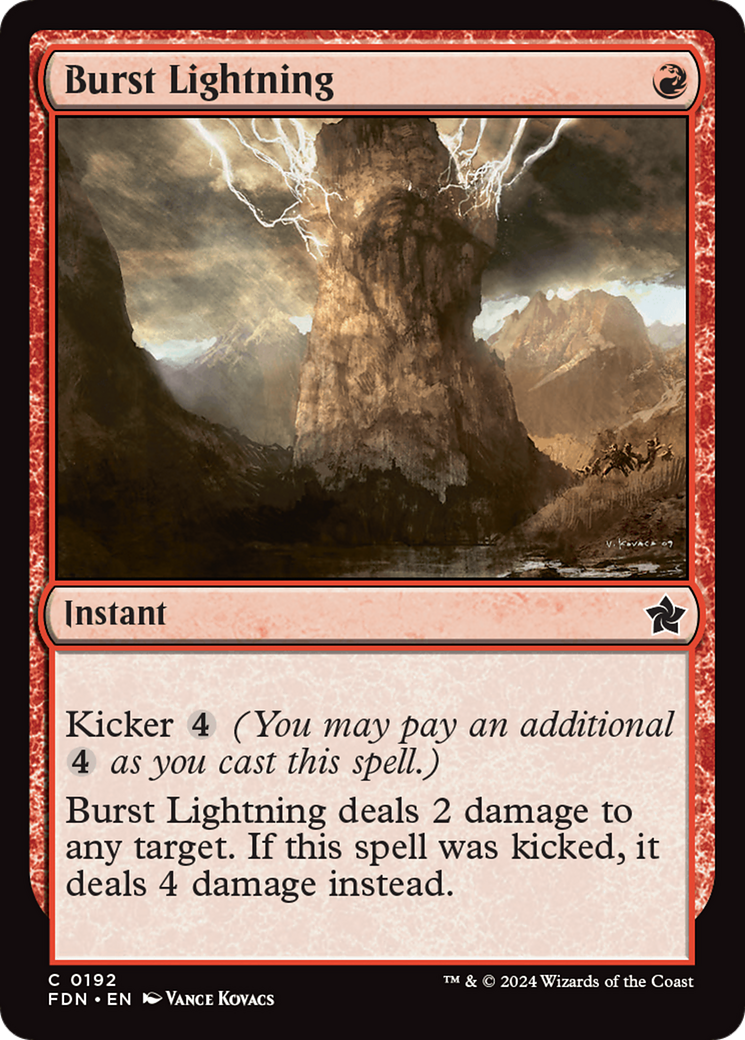 Burst Lightning [Foundations] | Silver Goblin