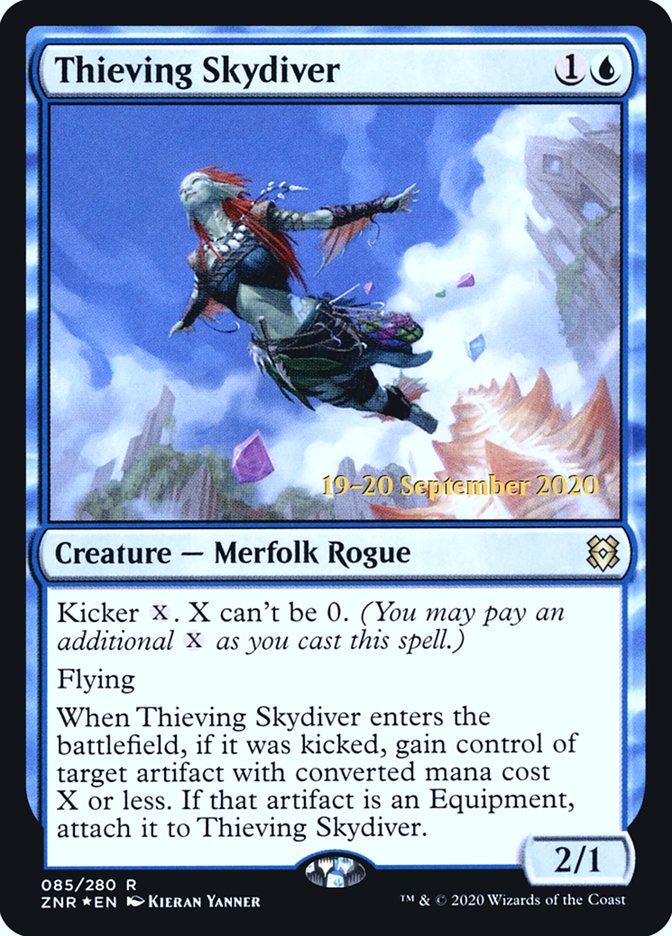 Thieving Skydiver [Zendikar Rising Prerelease Promos] | Silver Goblin