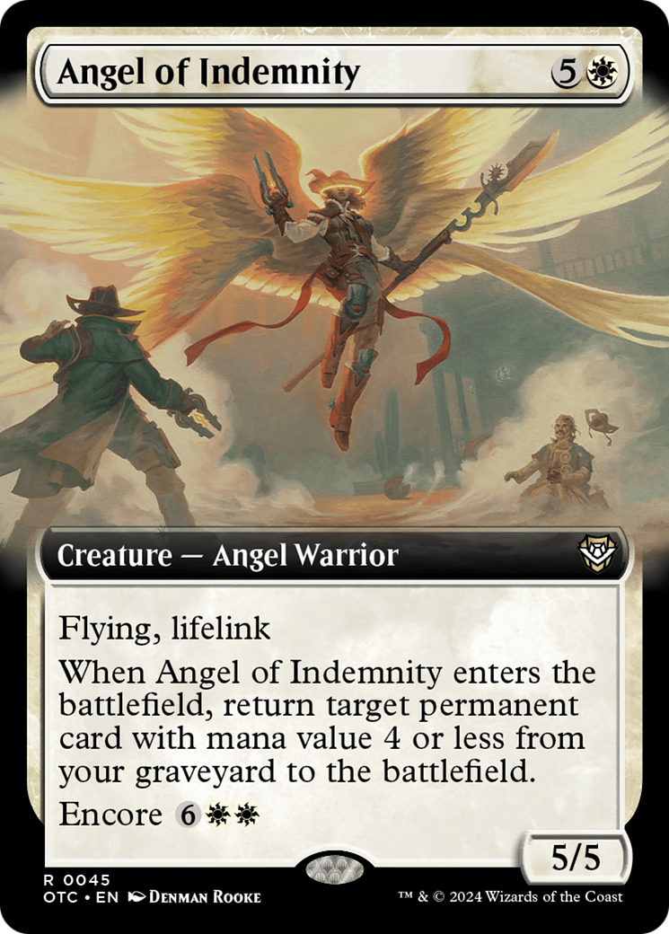 Angel of Indemnity (Extended Art) [Outlaws of Thunder Junction Commander] | Silver Goblin