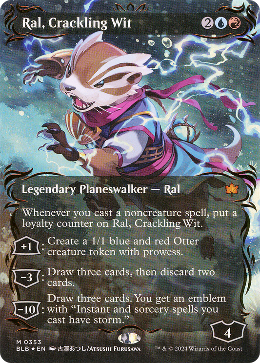 Ral, Crackling Wit (Borderless) (Raised Foil) [Bloomburrow]