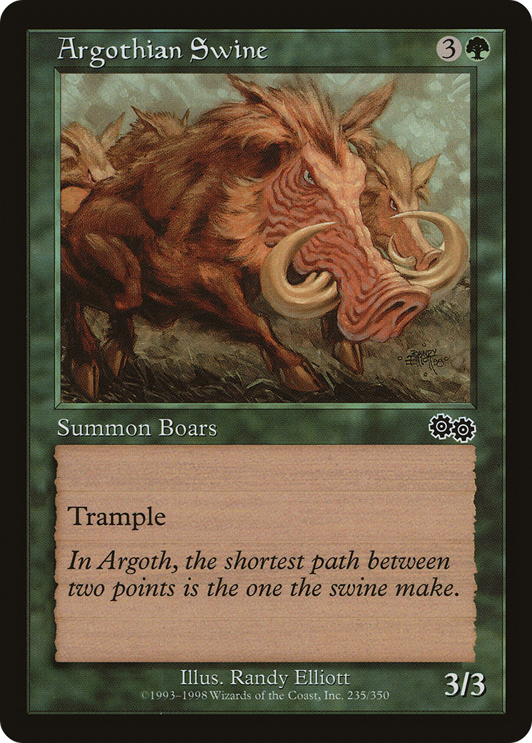 Argothian Swine [Urza's Saga] | Silver Goblin