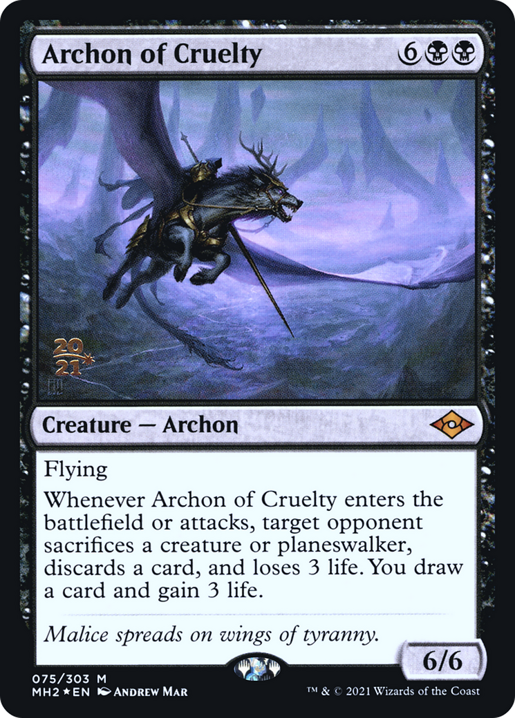 Archon of Cruelty [Modern Horizons 2 Prerelease Promos] | Silver Goblin