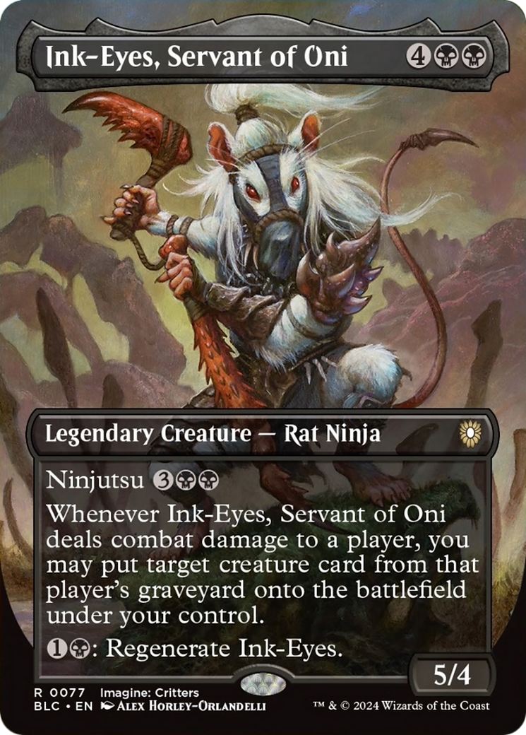Ink-Eyes, Servant of Oni (Borderless) [Bloomburrow Commander] | Silver Goblin