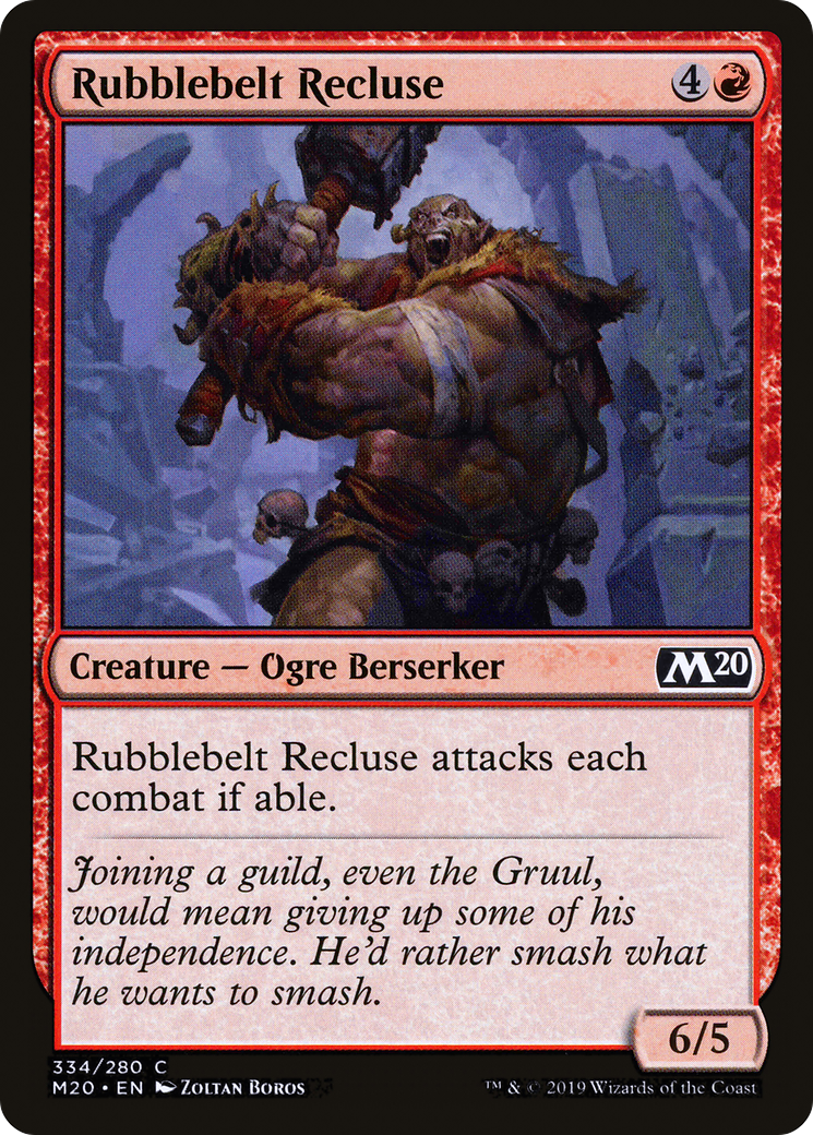 Rubblebelt Recluse [Core Set 2020] | Silver Goblin