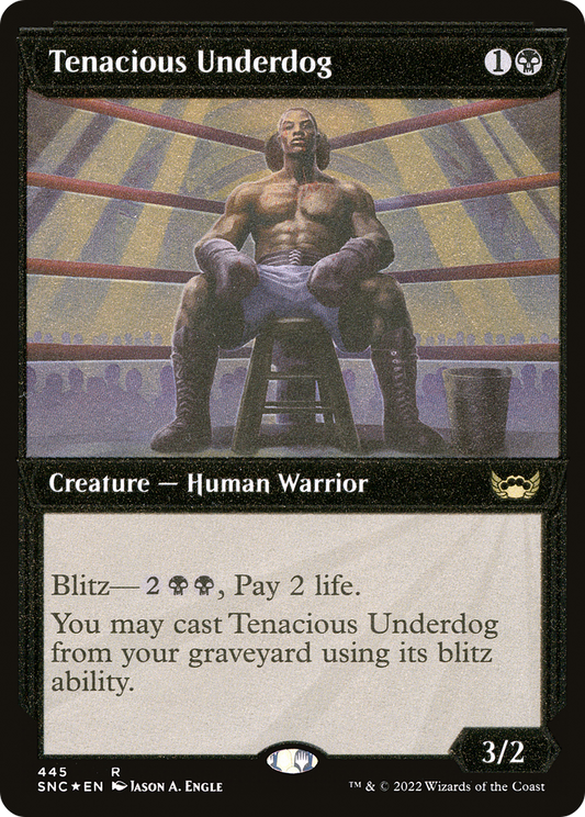 Tenacious Underdog (Showcase Art Deco Foil Etched) [Streets of New Capenna]