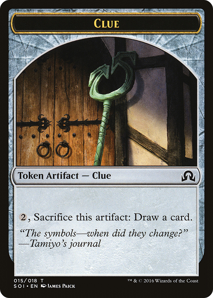 Clue Token (015/018) [Shadows over Innistrad Tokens] | Silver Goblin