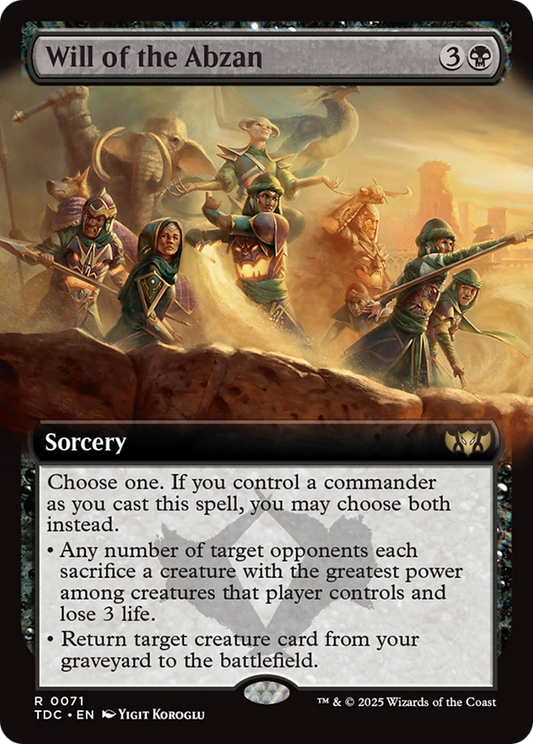 Will of the Abzan (Extended Art) (071) - Commander: Tarkir: Dragonstorm