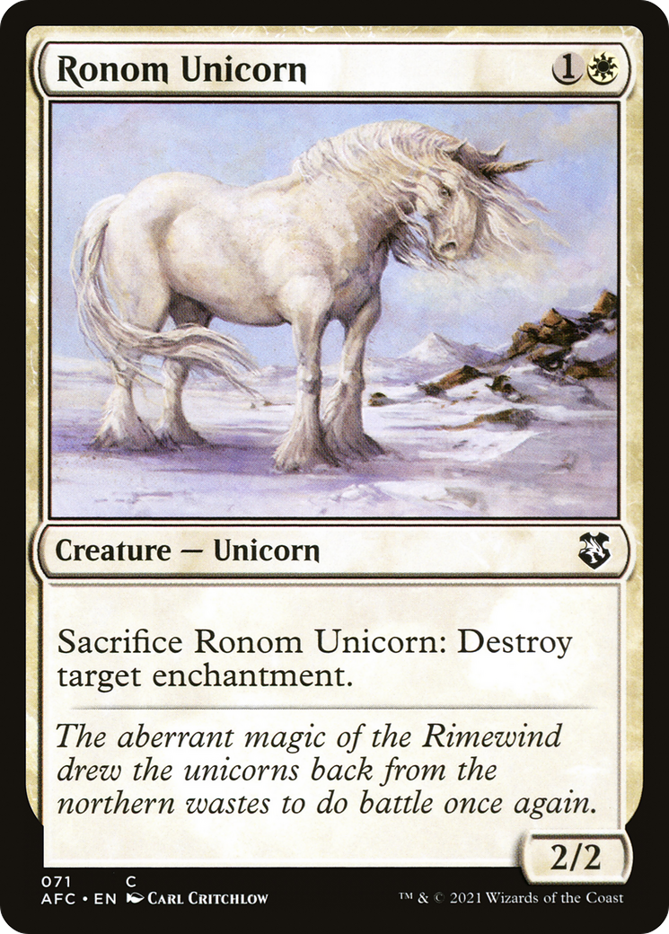 Ronom Unicorn [Dungeons & Dragons: Adventures in the Forgotten Realms Commander] | Silver Goblin