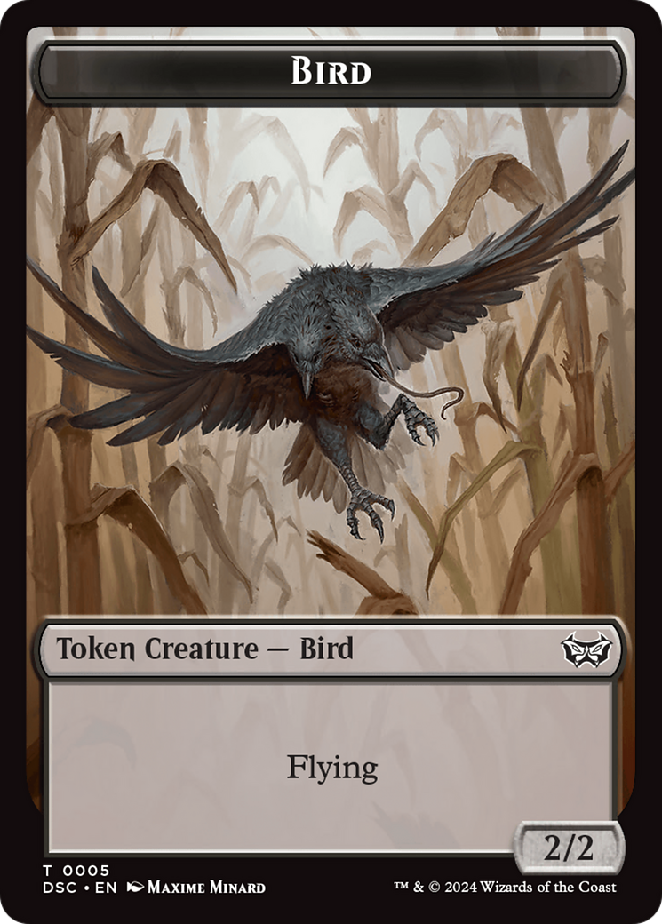 Demon // Bird Double-Sided Token [Duskmourn: House of Horror Commander Tokens] | Silver Goblin