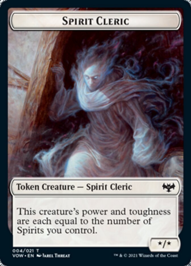 Blood // Spirit Cleric Double-Sided Token [Innistrad: Crimson Vow Tokens] | Silver Goblin