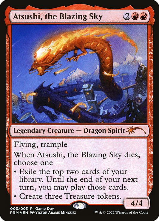 Atsushi, the Blazing Sky (003) Foil - Wizards Play Network 2022