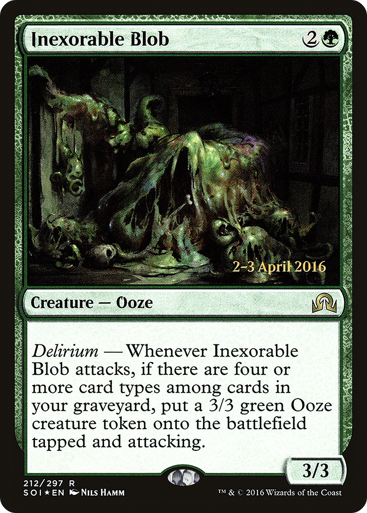 Inexorable Blob [Shadows over Innistrad Prerelease Promos] | Silver Goblin