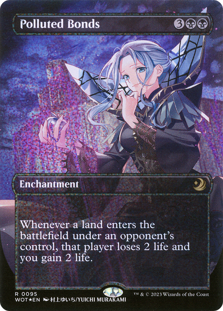 Polluted Bonds (Anime Borderless) (Confetti Foil) [Wilds of Eldraine: Enchanting Tales]