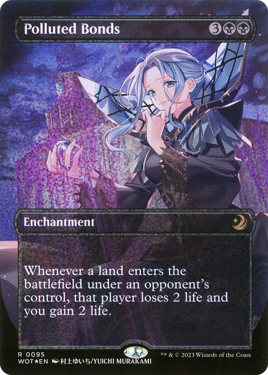 Polluted Bonds (Anime Borderless) (Confetti Foil) [Wilds of Eldraine: Enchanting Tales]