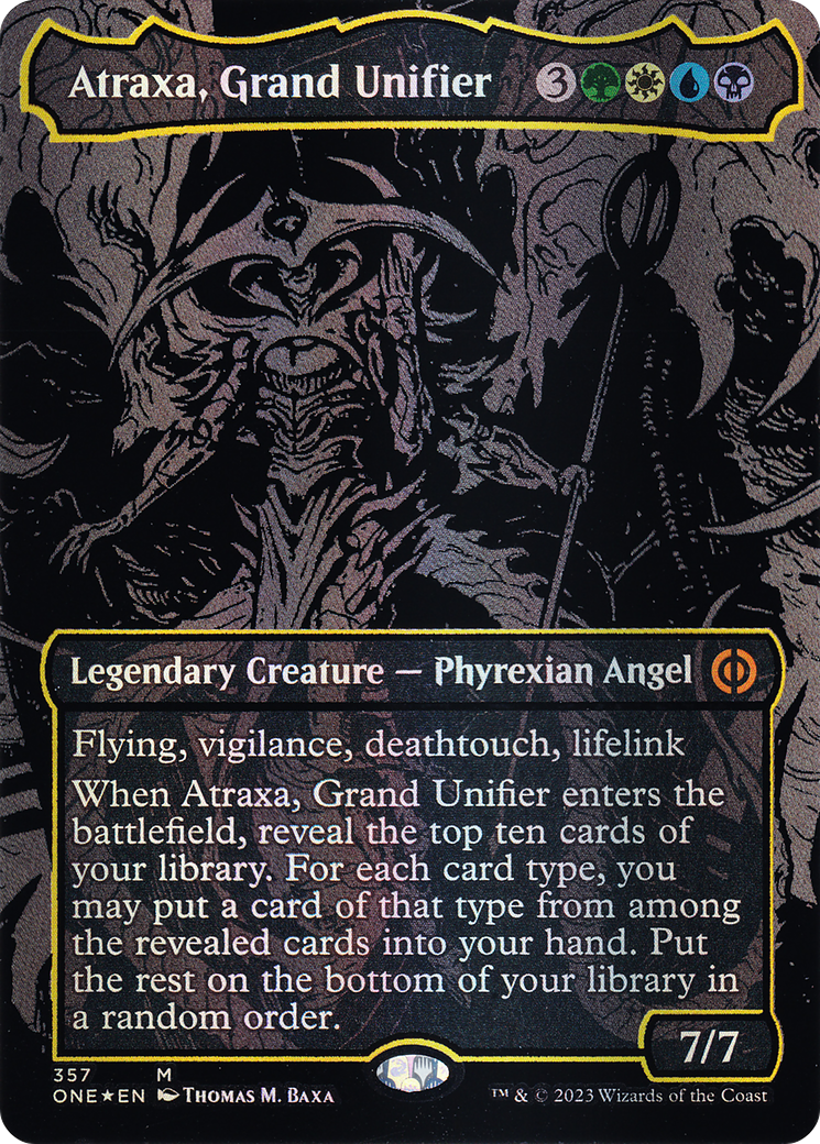 Atraxa, Grand Unifier (Oil Slick Raised Foil) [Phyrexia: All Will Be One] | Silver Goblin