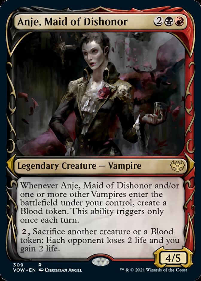 Anje, Maid of Dishonor (Showcase Fang Frame) [Innistrad: Crimson Vow] | Silver Goblin