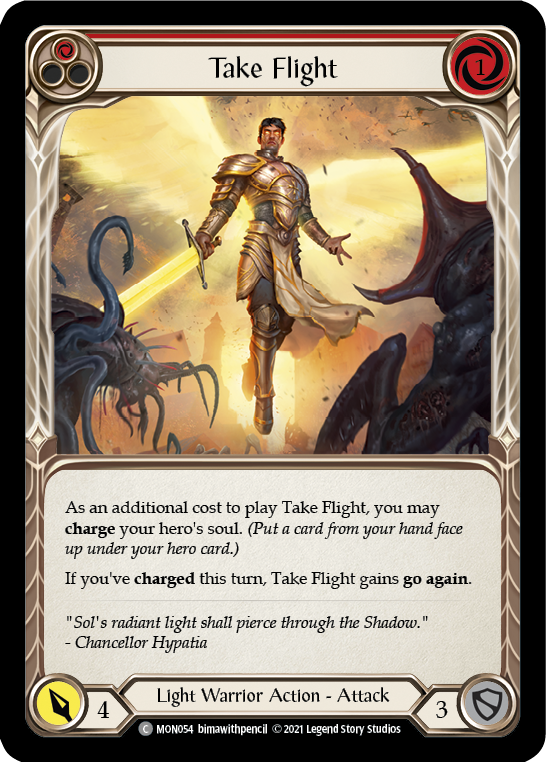 Take Flight (Red) [MON054] (Monarch)  1st Edition Normal | Silver Goblin