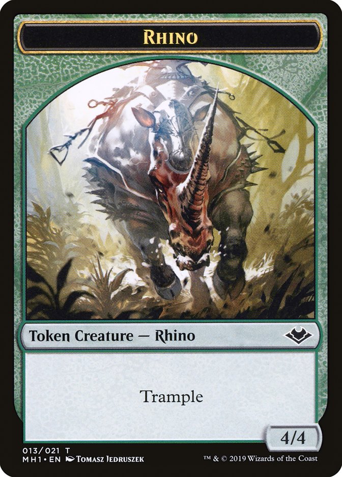 Soldier (004) // Rhino (013) Double-Sided Token [Modern Horizons Tokens] | Silver Goblin