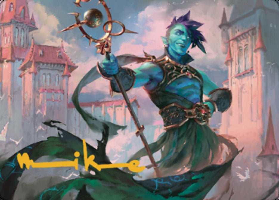 Haughty Djinn Art Card (Gold-Stamped Signature) [Dominaria United Art Series]