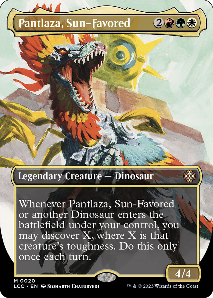 Pantlaza, Sun-Favored (Borderless) [The Lost Caverns of Ixalan Commander] | Silver Goblin