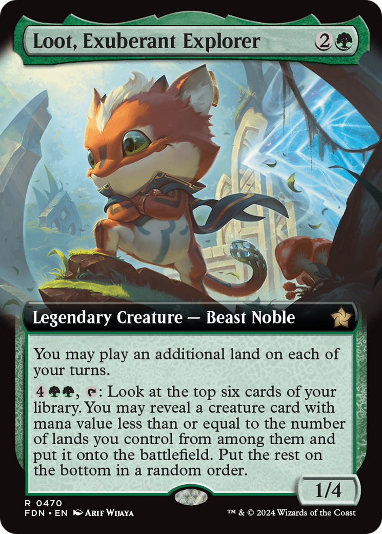 Loot, Exuberant Explorer (Extended Art) [Foundations] Foil