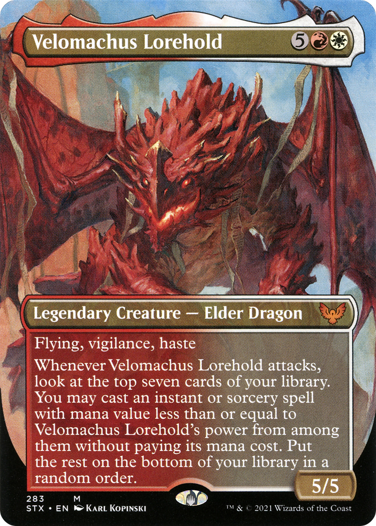 Velomachus Lorehold (Borderless Alternate Art) [Strixhaven: School of Mages]