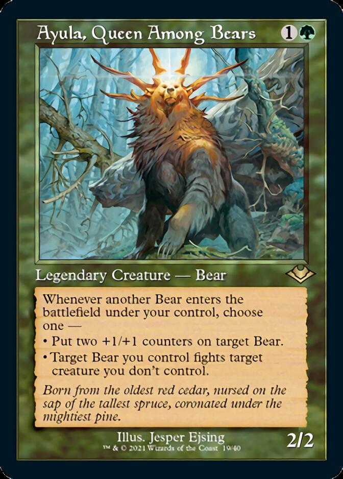 Ayula, Queen Among Bears (Retro Foil Etched) [Modern Horizons] | Silver Goblin