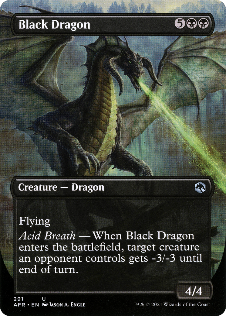 Black Dragon (Borderless Alternate Art) [Dungeons & Dragons: Adventures in the Forgotten Realms]