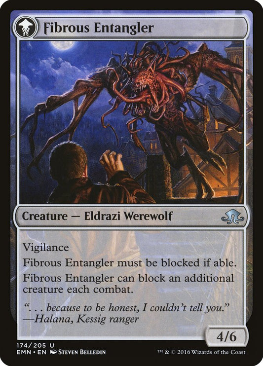 Tangleclaw Werewolf // Fibrous Entangler [Eldritch Moon] Foil