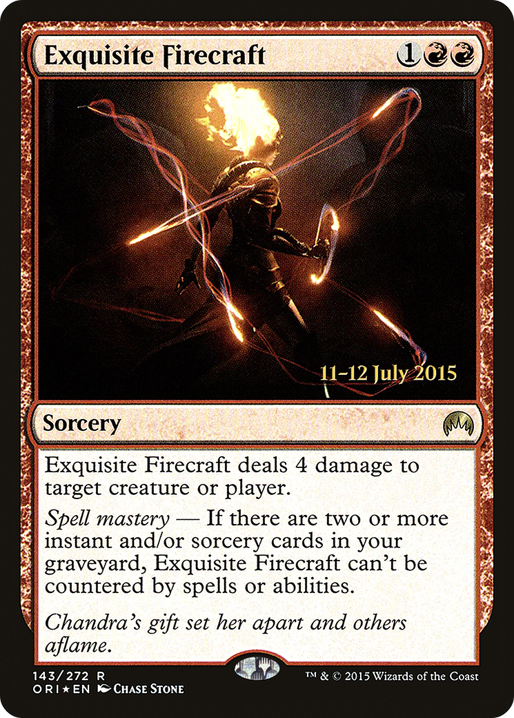 Exquisite Firecraft [Magic Origins Prerelease Promos] | Silver Goblin