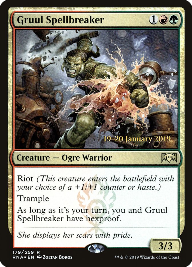 Gruul Spellbreaker [Ravnica Allegiance Prerelease Promos] | Silver Goblin