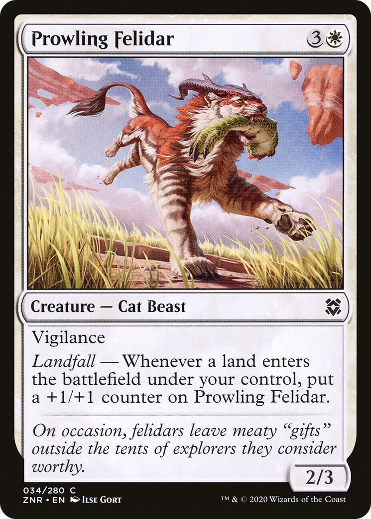 Prowling Felidar [Zendikar Rising] | Silver Goblin