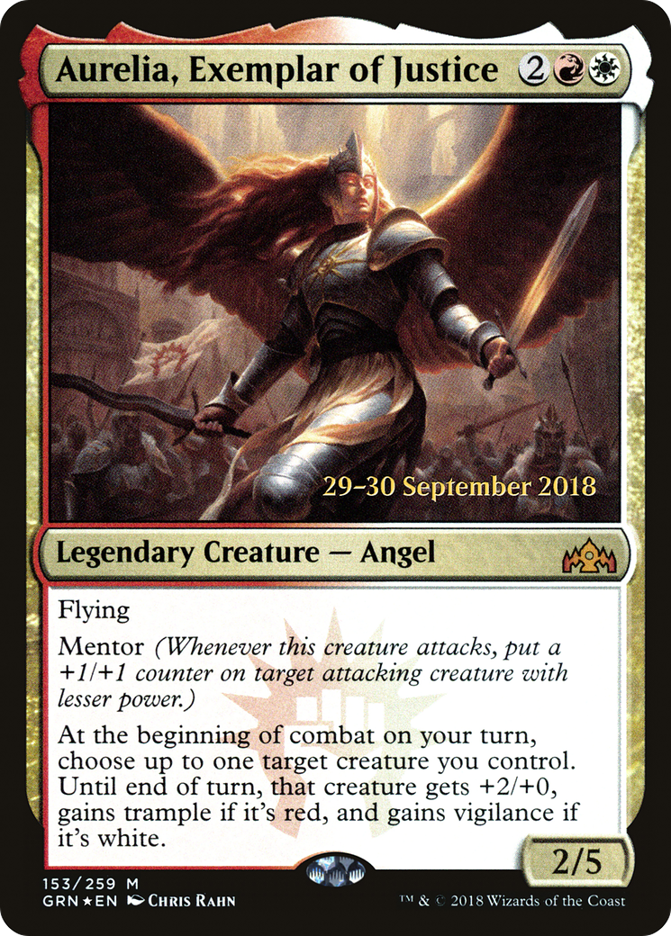 Aurelia, Exemplar of Justice [Guilds of Ravnica Prerelease Promos] | Silver Goblin