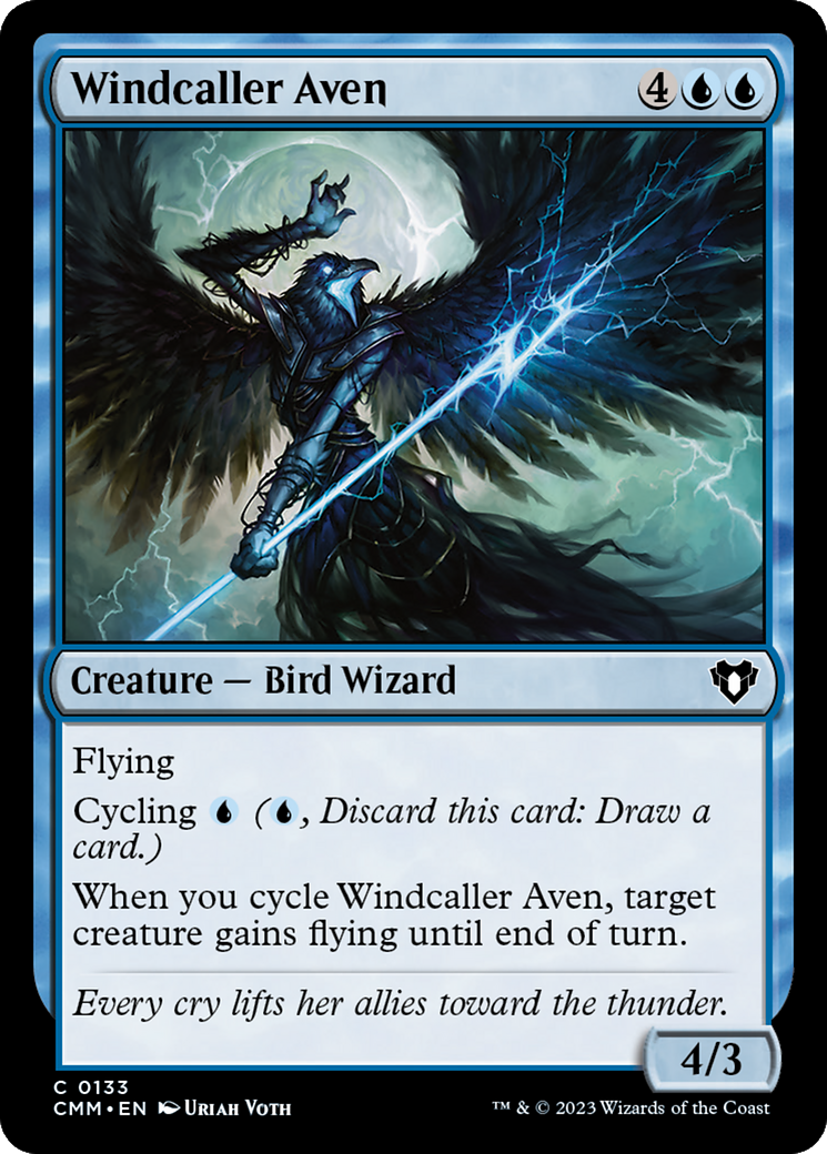 Windcaller Aven [Commander Masters] | Silver Goblin