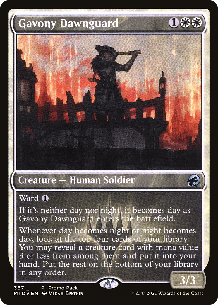 Gavony Dawnguard (Promo Pack) [Innistrad: Midnight Hunt Promos] | Silver Goblin