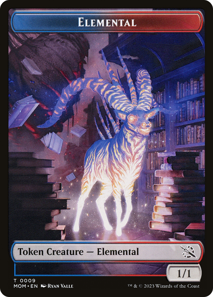 Elemental (09) // Spirit (13) Double-Sided Token [March of the Machine Tokens] | Silver Goblin